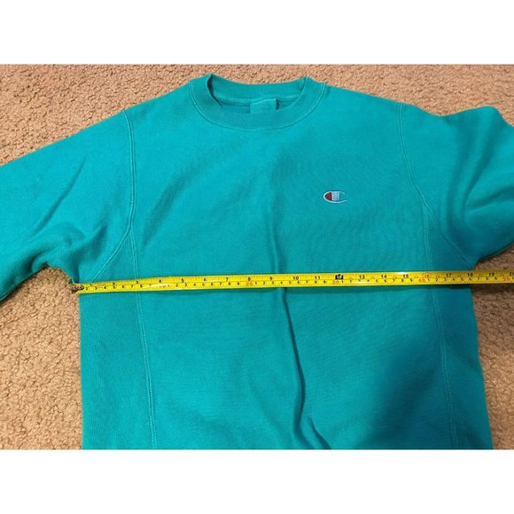 Champion Reverse Weave Crewneck Pullover Sweatshirt Size XS Teal - Picture 4 of 6